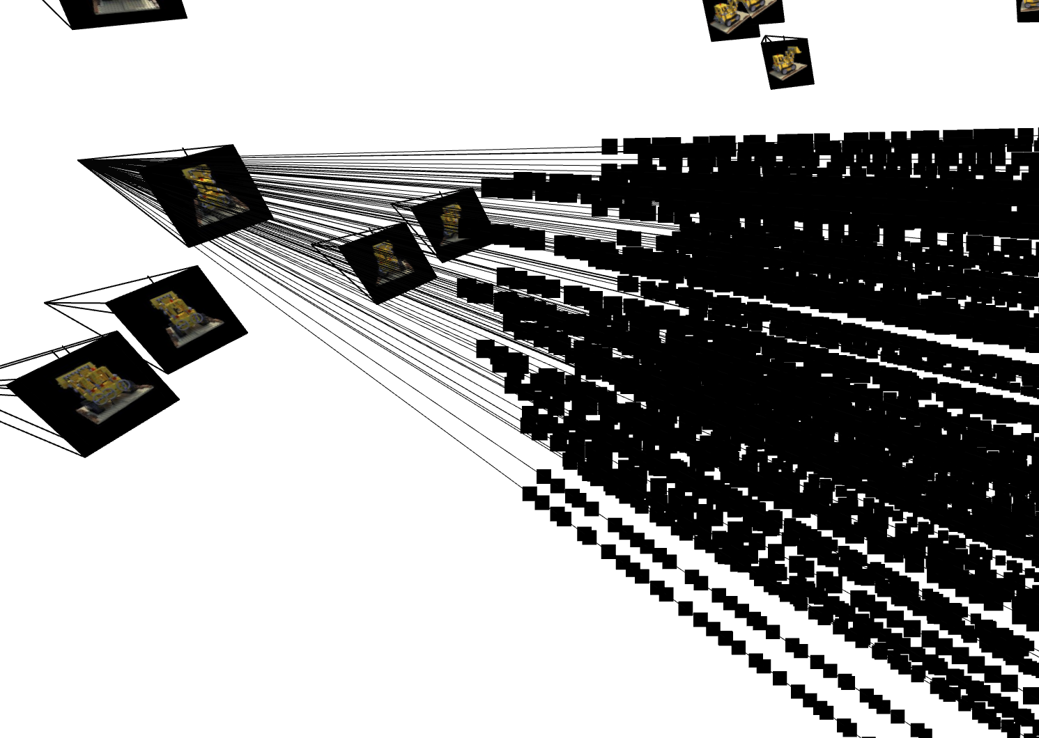 Random rays from the first image